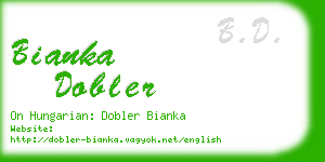 bianka dobler business card